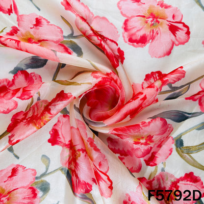 Digital Print shiny organza Fabric - F5792