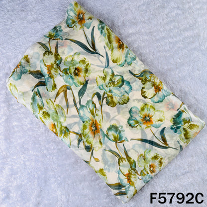 Digital Print shiny organza Fabric - F5792