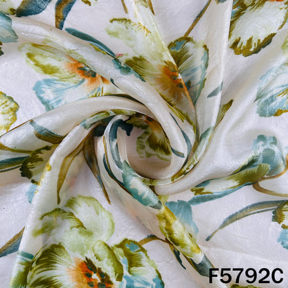 Digital Print shiny organza Fabric - F5792