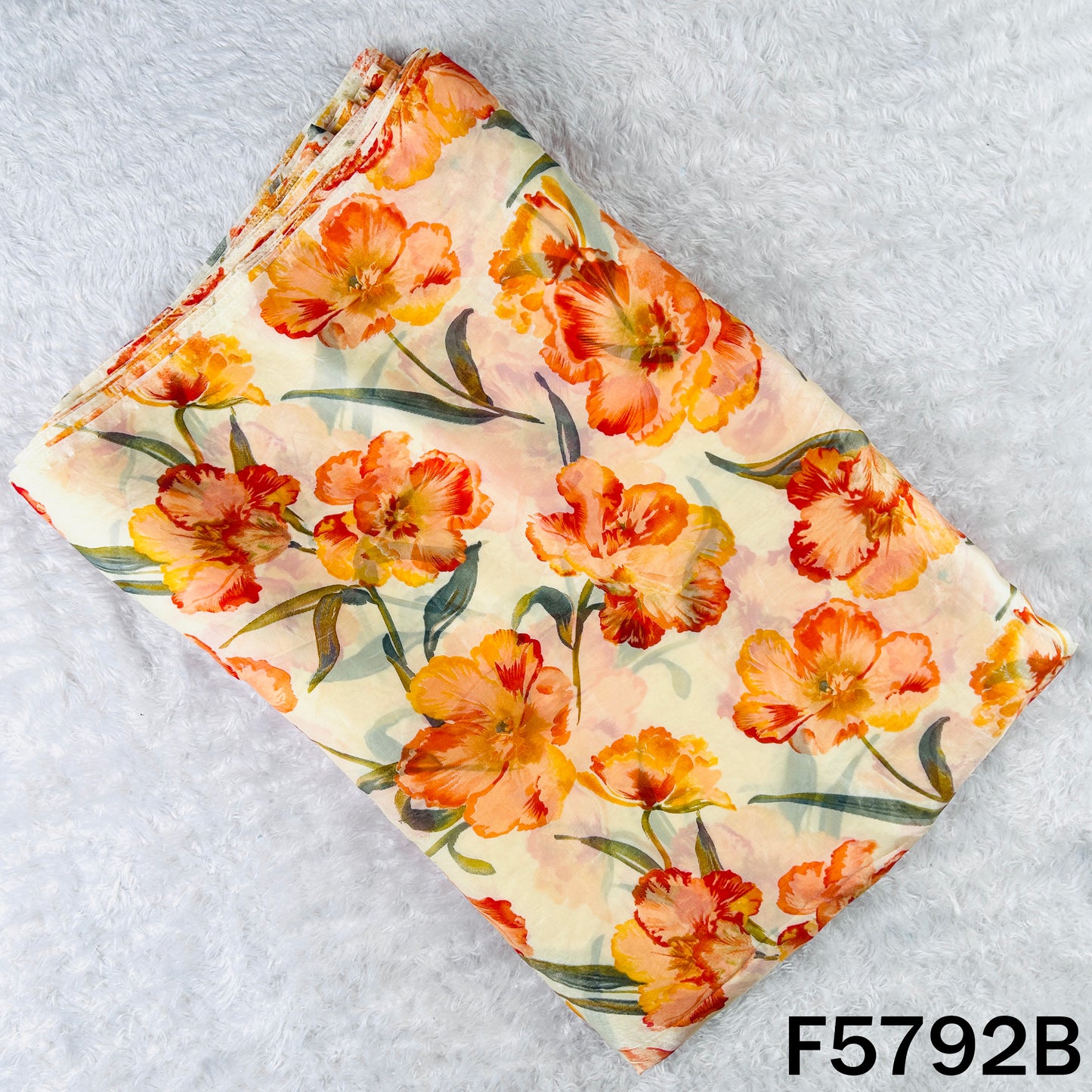 Digital Print shiny organza Fabric - F5792