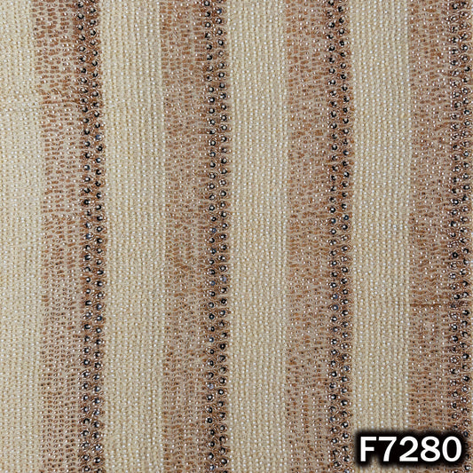 Dyeable Cut Dana Sequins Embroidered Shimmer Tissue Fabric - F7280