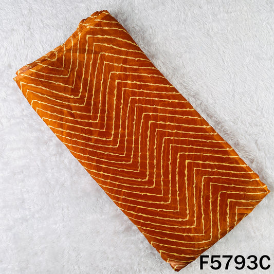 Bandhani Print shiny organza Fabric - F5793