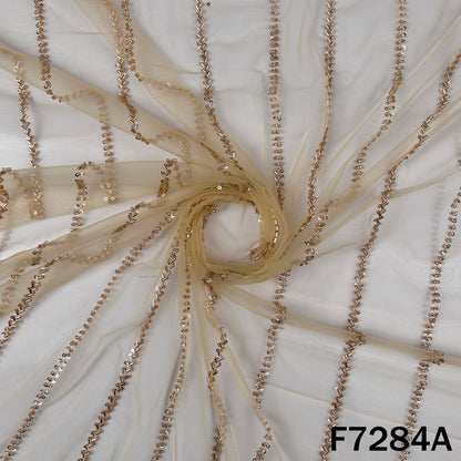 Cut Dana Sequins Work Net Fabric - F7284