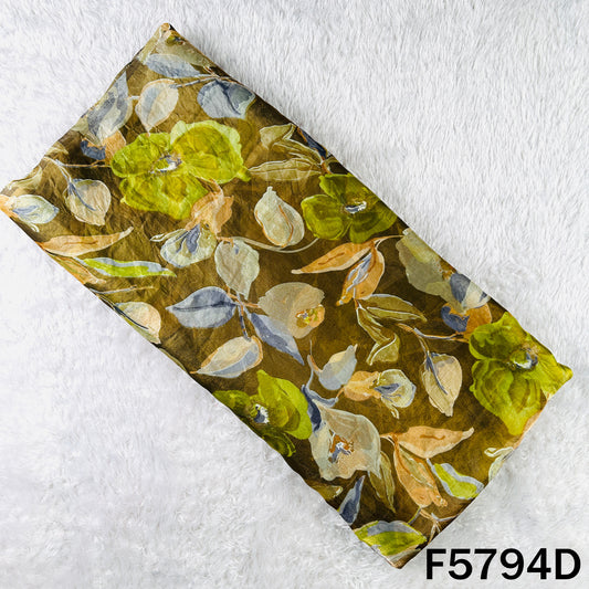 Digital Print shiny organza Fabric - F5794