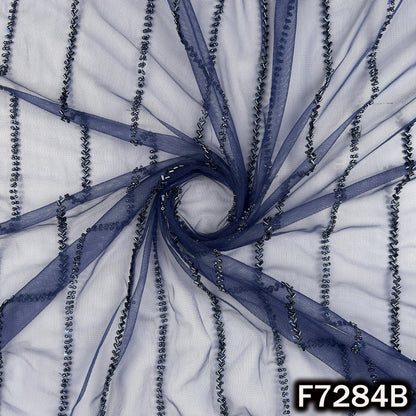 Cut Dana Sequins Work Net Fabric - F7284