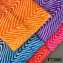 Zig Zag Print Dual Tone Chinnon Chiffon Fabric - F7286