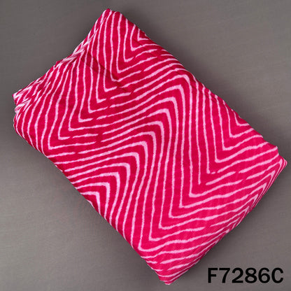 Zig Zag Print Dual Tone Chinnon Chiffon Fabric - F7286