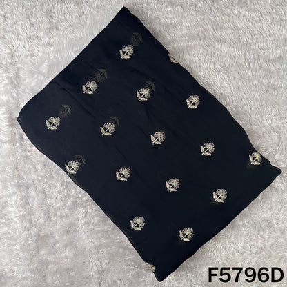 Cut Dana Zari Sequins Work Organza Fabric - F5796