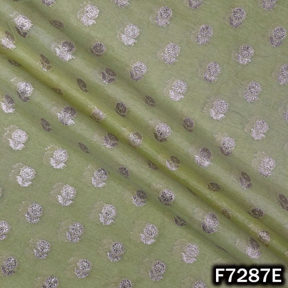 Zari Buti Chanderi Silk Fabric - F7287