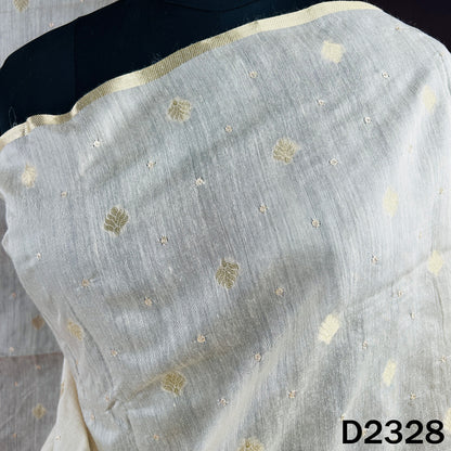 Dyeable Zari Buti Work Pure Monga Silk Dupatta - D2328