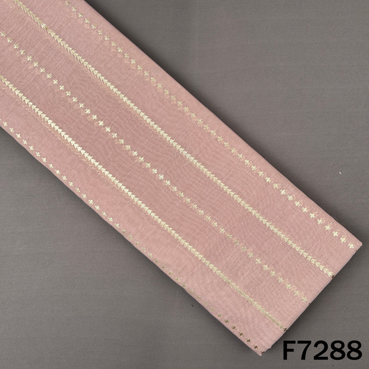 Zari Work Chanderi Silk Fabric - 7288