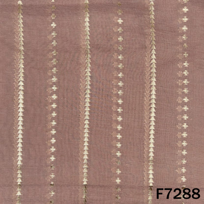 Zari Work Chanderi Silk Fabric - 7288