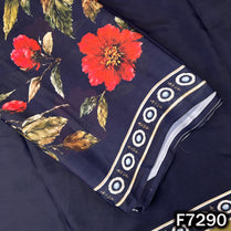 Digital Print Crepe Satin Fabric - F7290