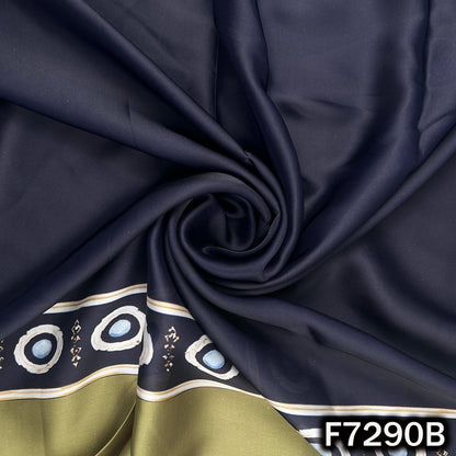 Digital Print Crepe Satin Fabric - F7290