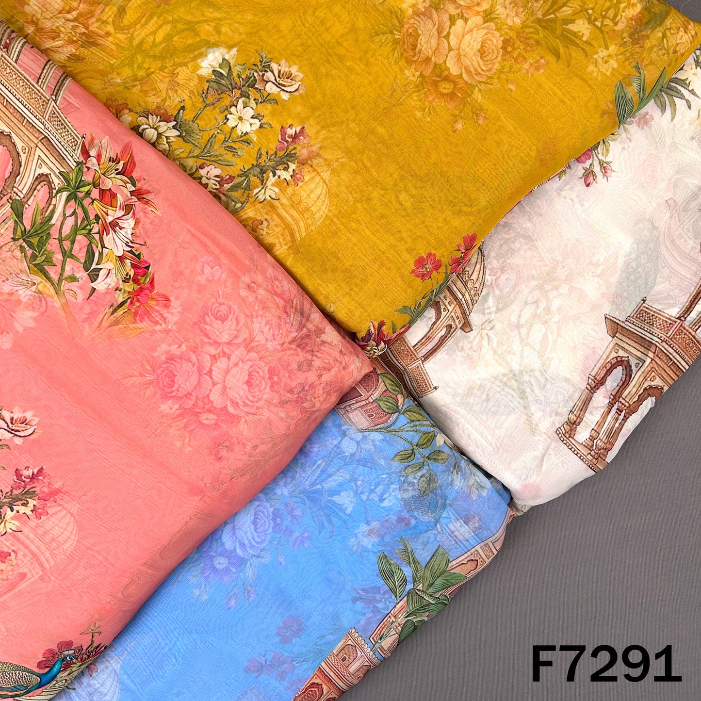 Digital Print Organza Fabric - F7291