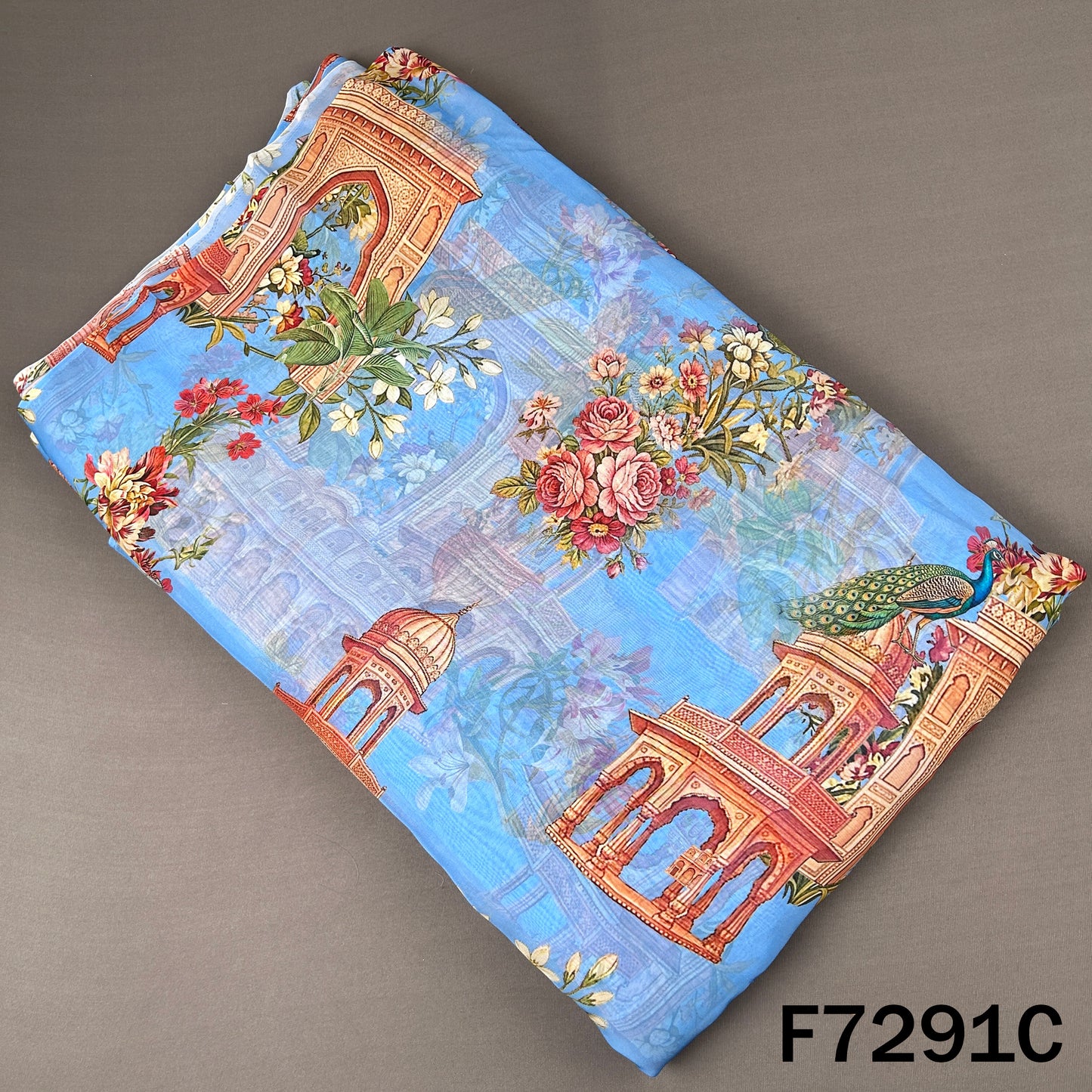 Digital Print Organza Fabric - F7291