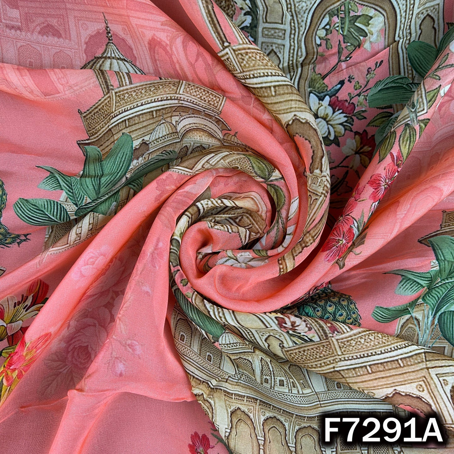 Digital Print Organza Fabric - F7291