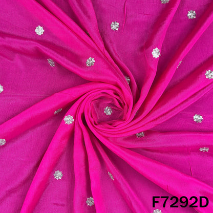Zari Sequins Work Chinnon Chiffon Fabric - F7292