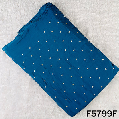 Zari Sequins Work Chinnon Chiffon Fabric - F5799