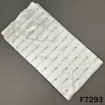 Dyeable Zari Buti Work Pure Silk Fabric - F7293