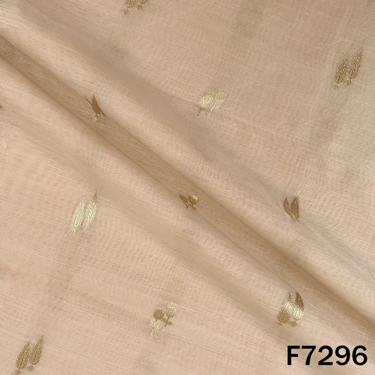 Zari Buti Work Chanderi Fabric - F7296