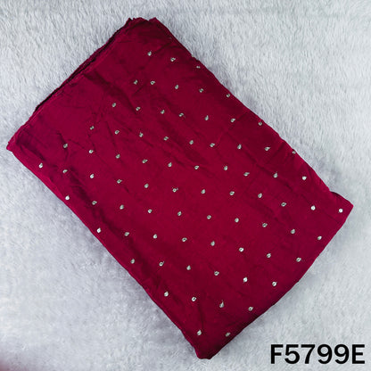 Zari Sequins Work Chinnon Chiffon Fabric - F5799