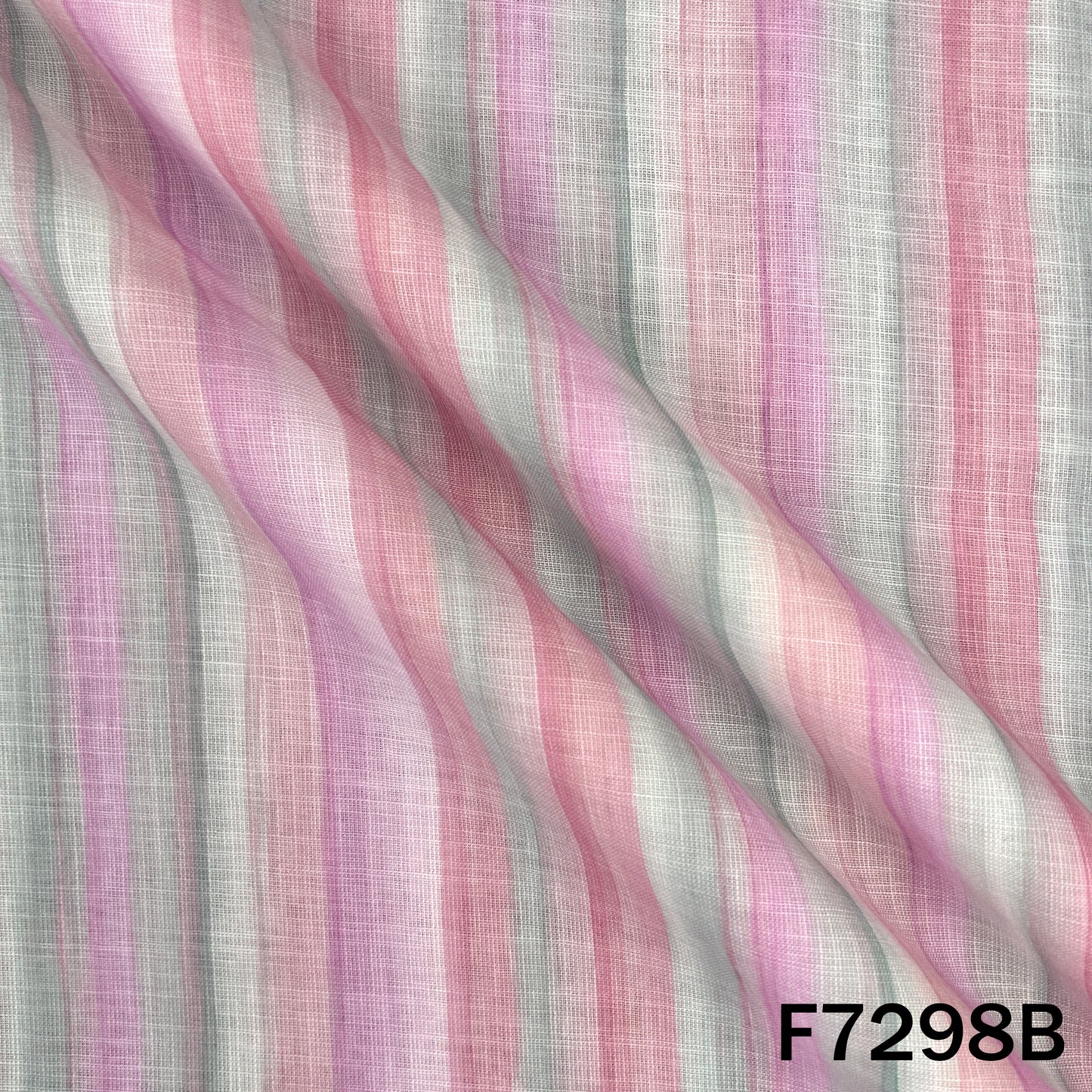 Multicolour Stripes Linen Fabric - F7298