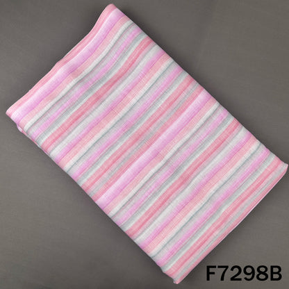 Multicolour Stripes Linen Fabric - F7298