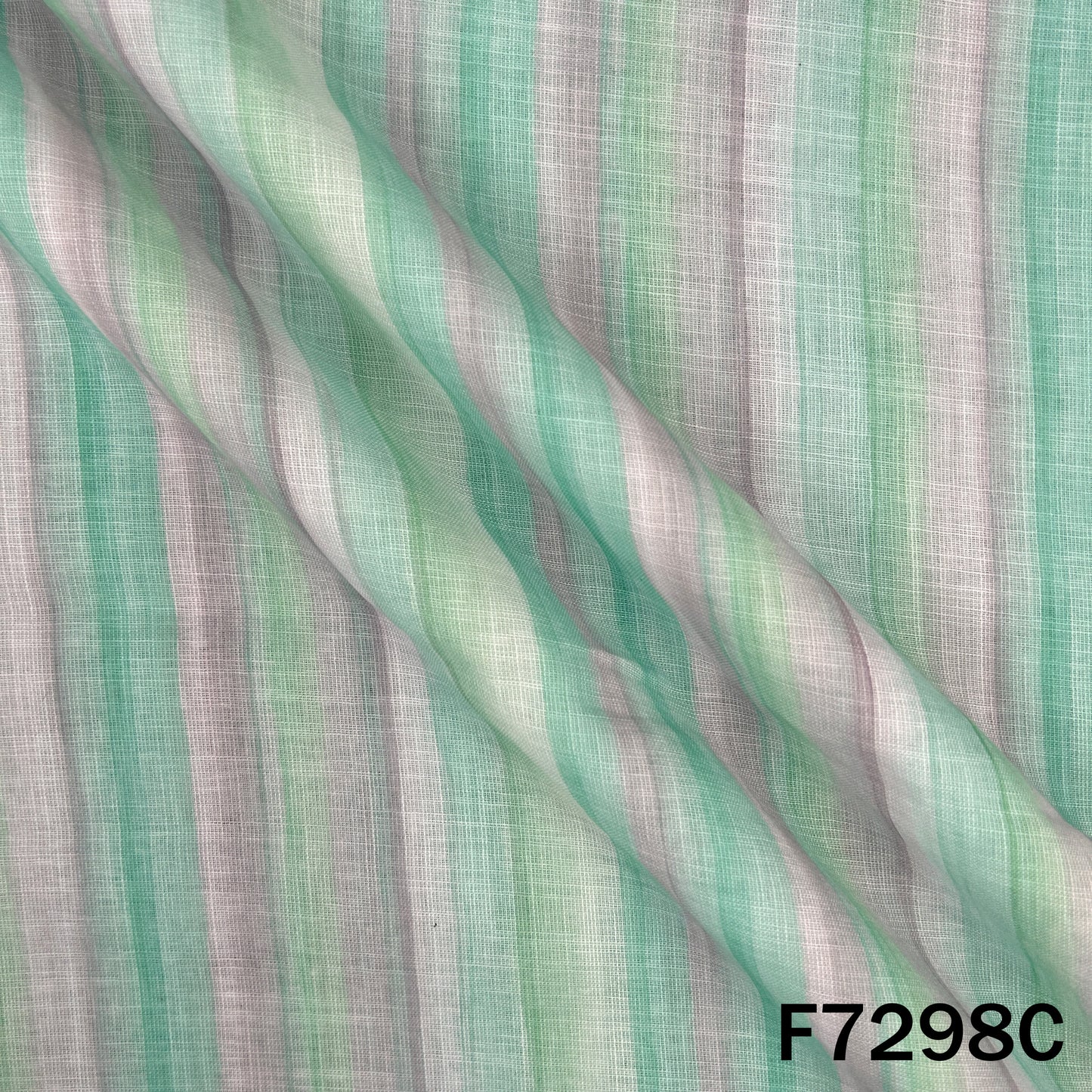 Multicolour Stripes Linen Fabric - F7298