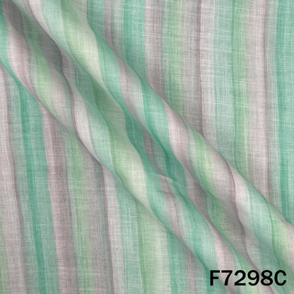 Multicolour Stripes Linen Fabric - F7298