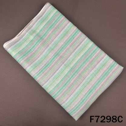 Multicolour Stripes Linen Fabric - F7298