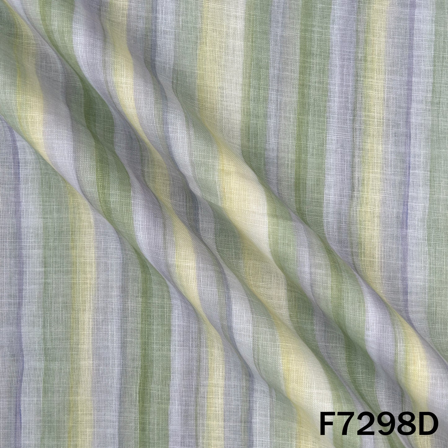 Multicolour Stripes Linen Fabric - F7298