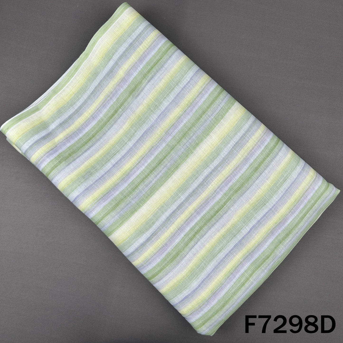Multicolour Stripes Linen Fabric - F7298