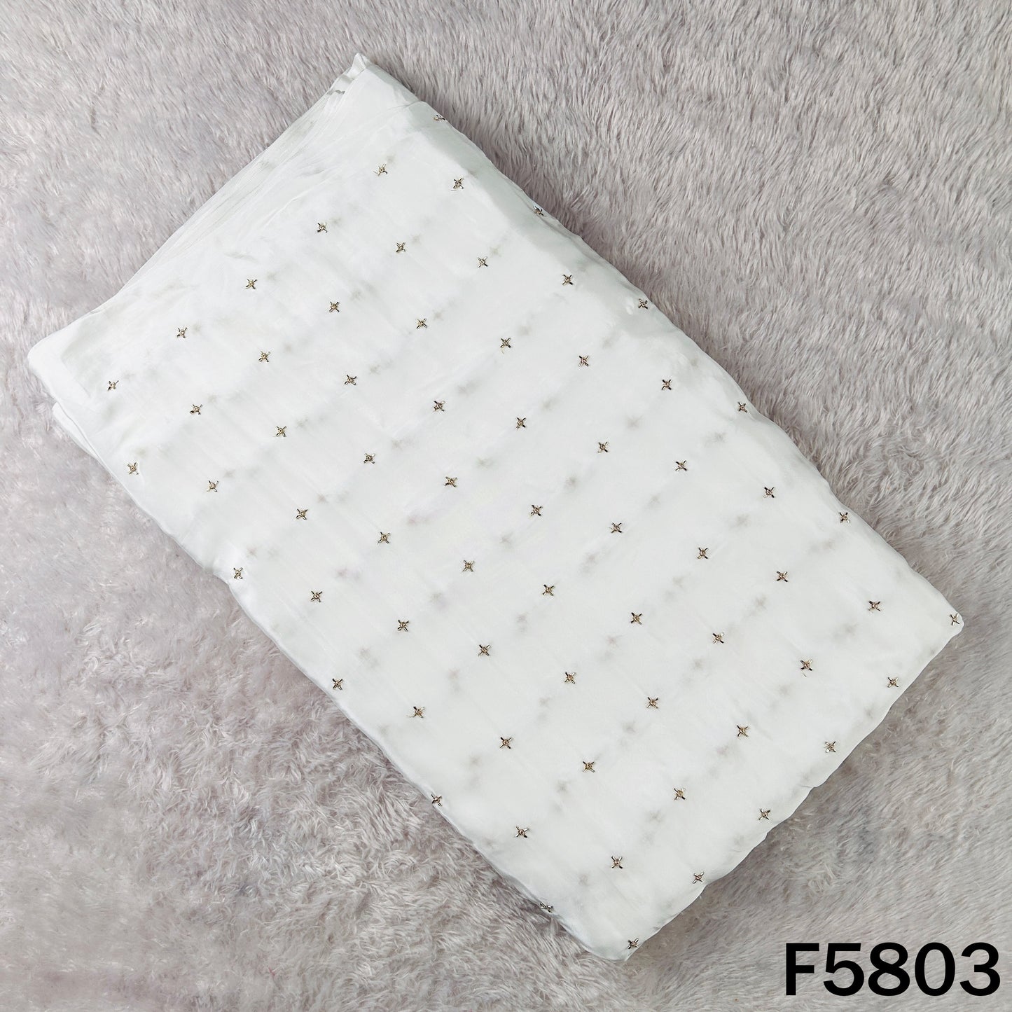 Dyeable Cut Dana Zari Work Crepe Fabric - F5803