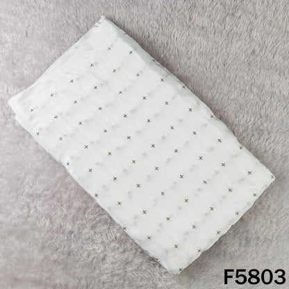 Dyeable Cut Dana Zari Work Crepe Fabric - F5803