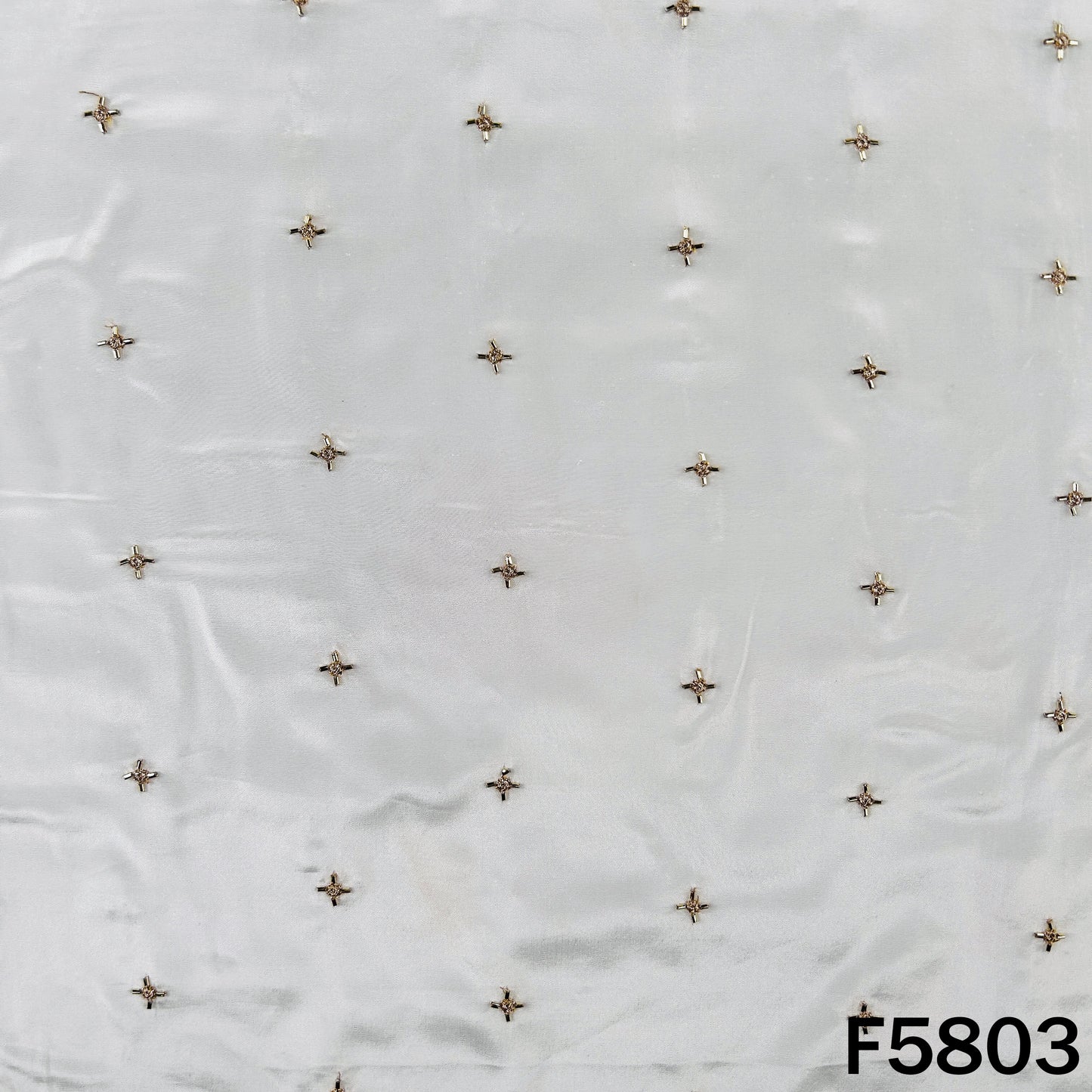 Dyeable Cut Dana Zari Work Crepe Fabric - F5803