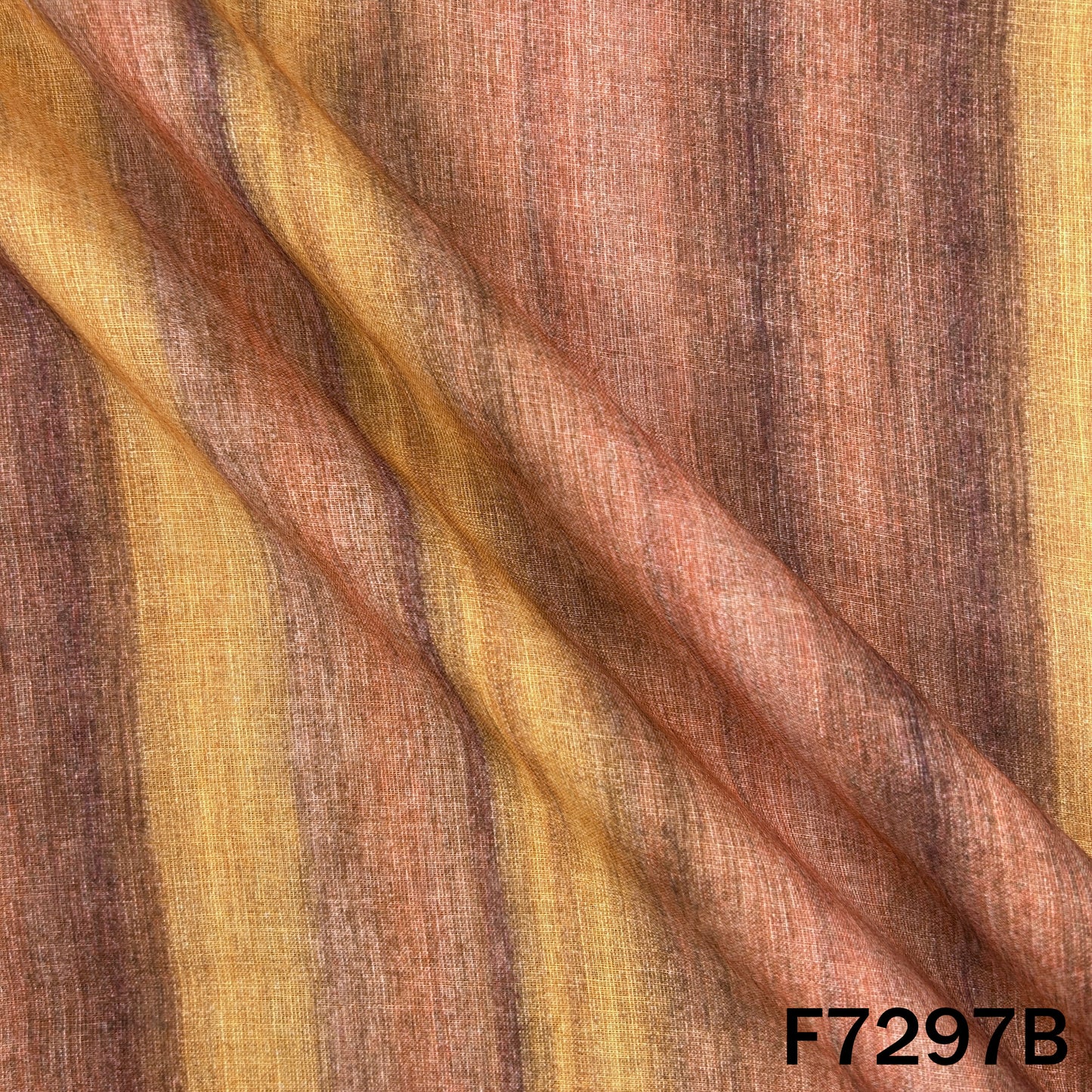 Multicolour Stripes Linen Fabric - F7297