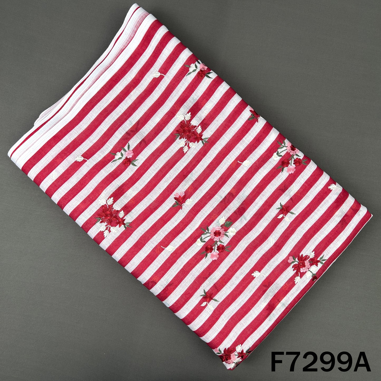 Thread Work Stripes Linen Fabric - F7299