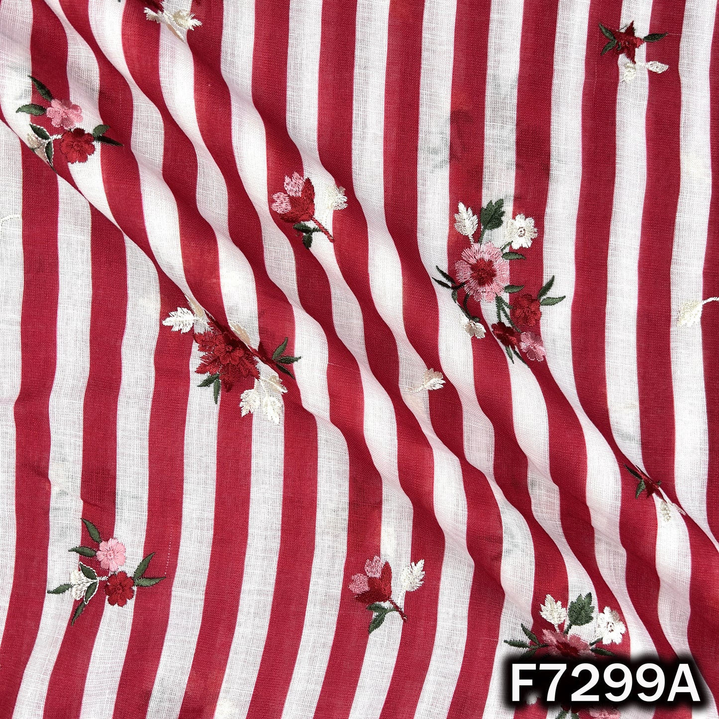 Thread Work Stripes Linen Fabric - F7299