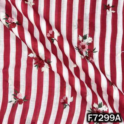 Thread Work Stripes Linen Fabric - F7299