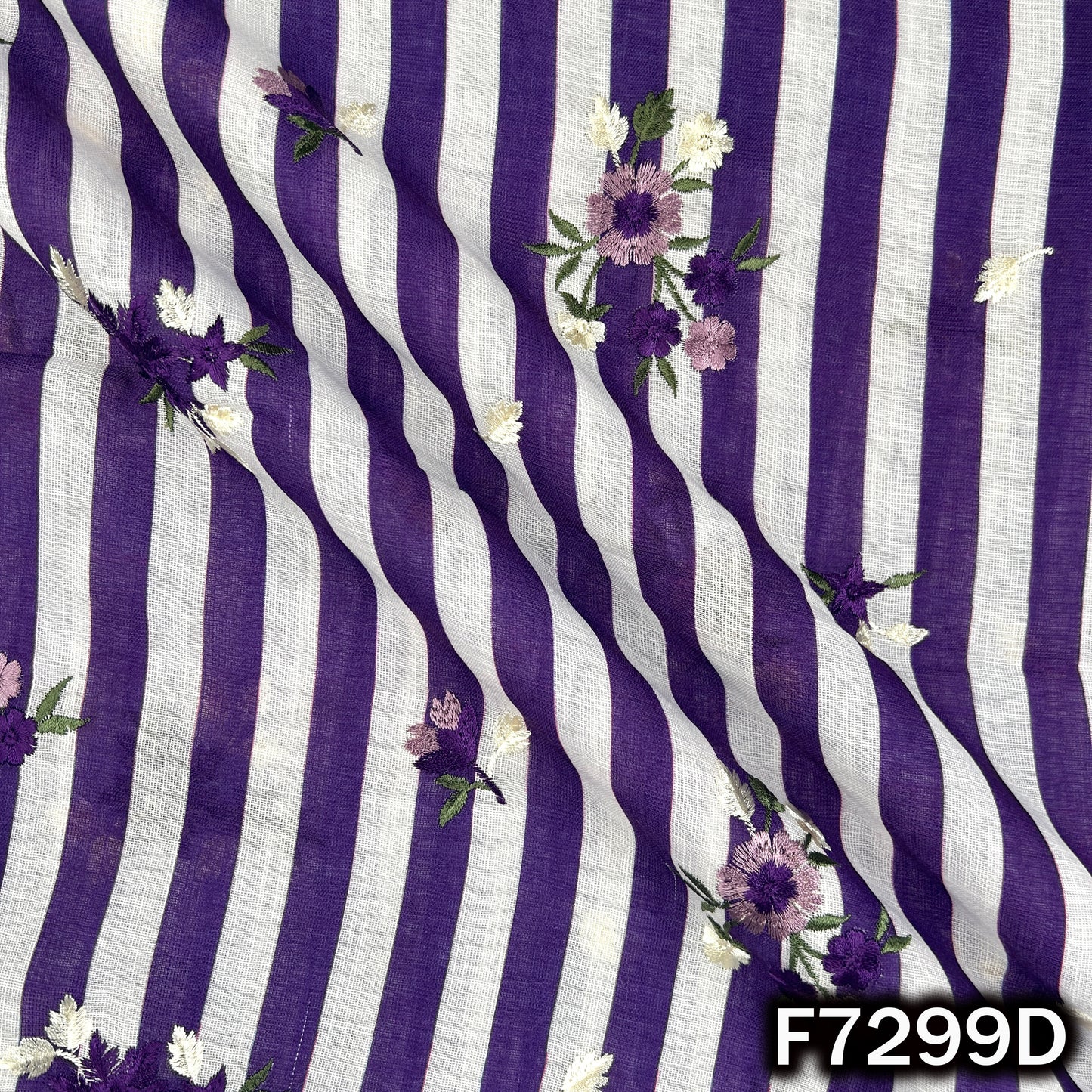 Thread Work Stripes Linen Fabric - F7299