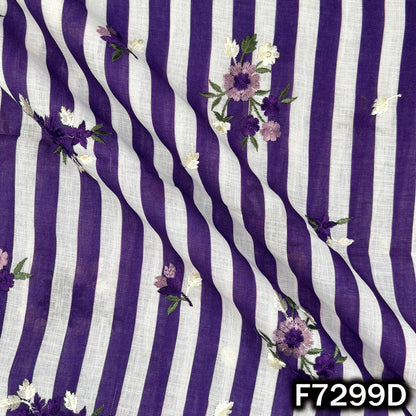 Thread Work Stripes Linen Fabric - F7299