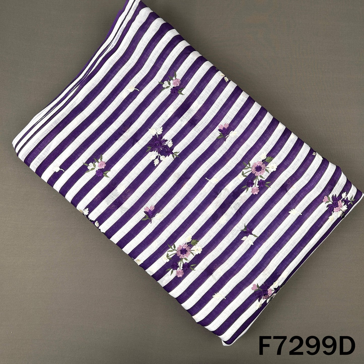 Thread Work Stripes Linen Fabric - F7299