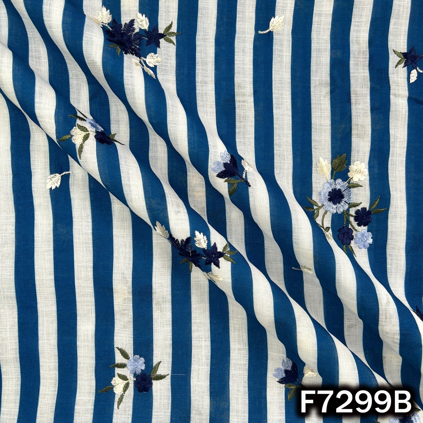 Thread Work Stripes Linen Fabric - F7299