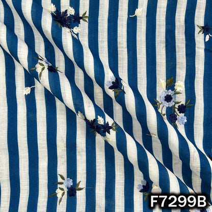 Thread Work Stripes Linen Fabric - F7299