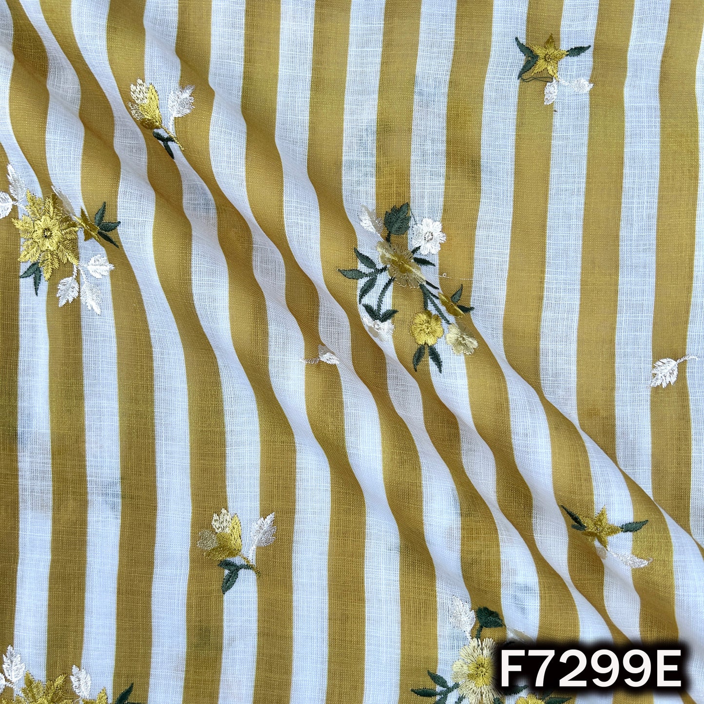 Thread Work Stripes Linen Fabric - F7299