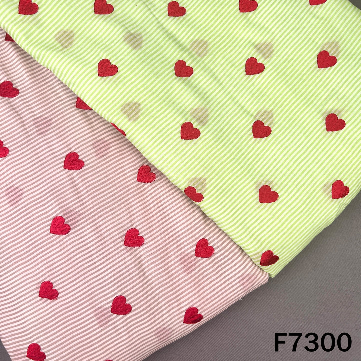 Thread Heart Work Stripes Cambric Cotton Fabric - F7300