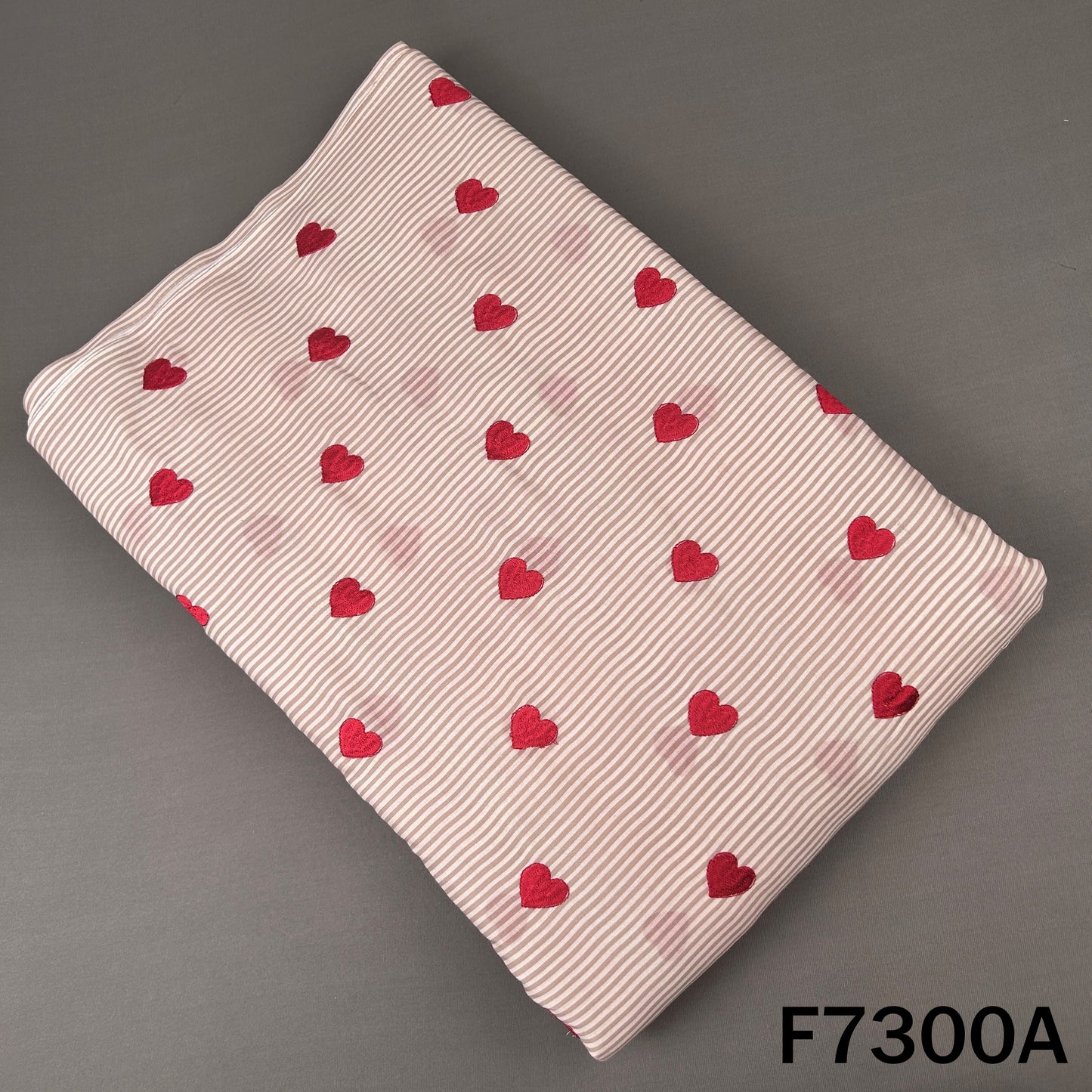 Thread Heart Work Stripes Cambric Cotton Fabric - F7300