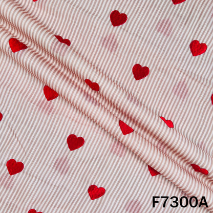 Thread Heart Work Stripes Cambric Cotton Fabric - F7300