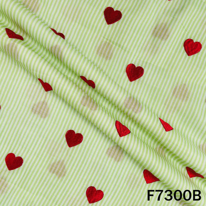 Thread Heart Work Stripes Cambric Cotton Fabric - F7300